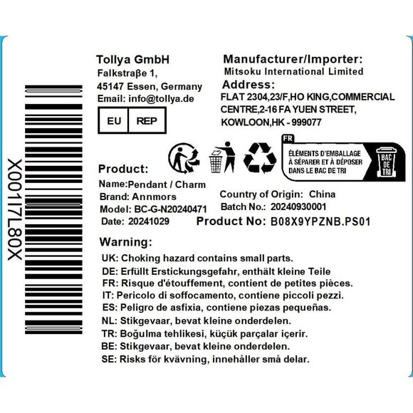 Sterling Silver Love Heart Mom Charm for Bracelets & Necklaces, 9mm Hole, Cubic - Picture 9 of 9